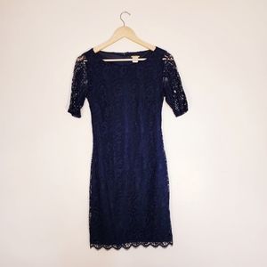 Dana Buchman Navy Blue Lace Dress Size XS